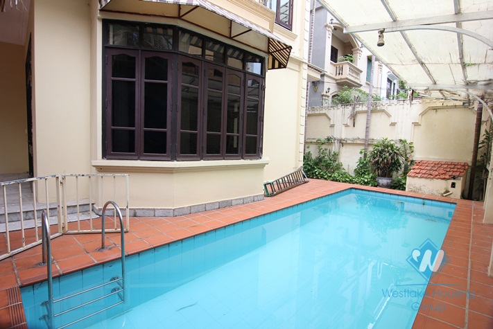 Villa with private swimming pool and large garden for rent in Tay Ho
